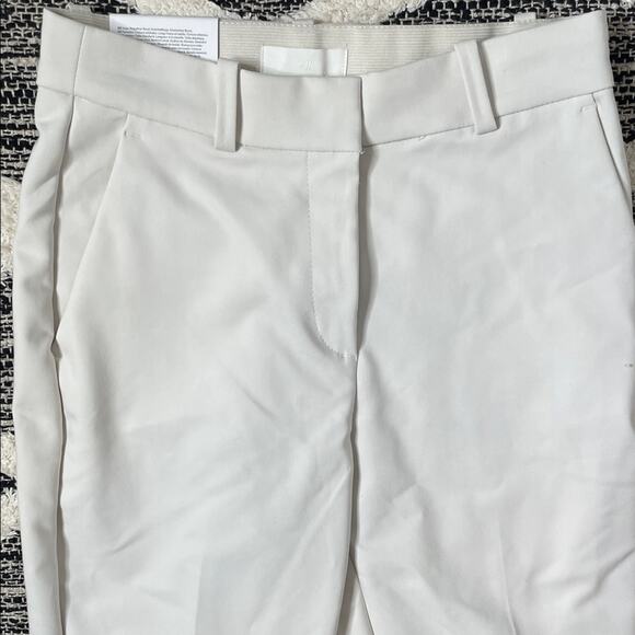 NWT H & M Slack Regular Waist Color Cream/White Size 4 Trouser Work Pant - Picture 3 of 6